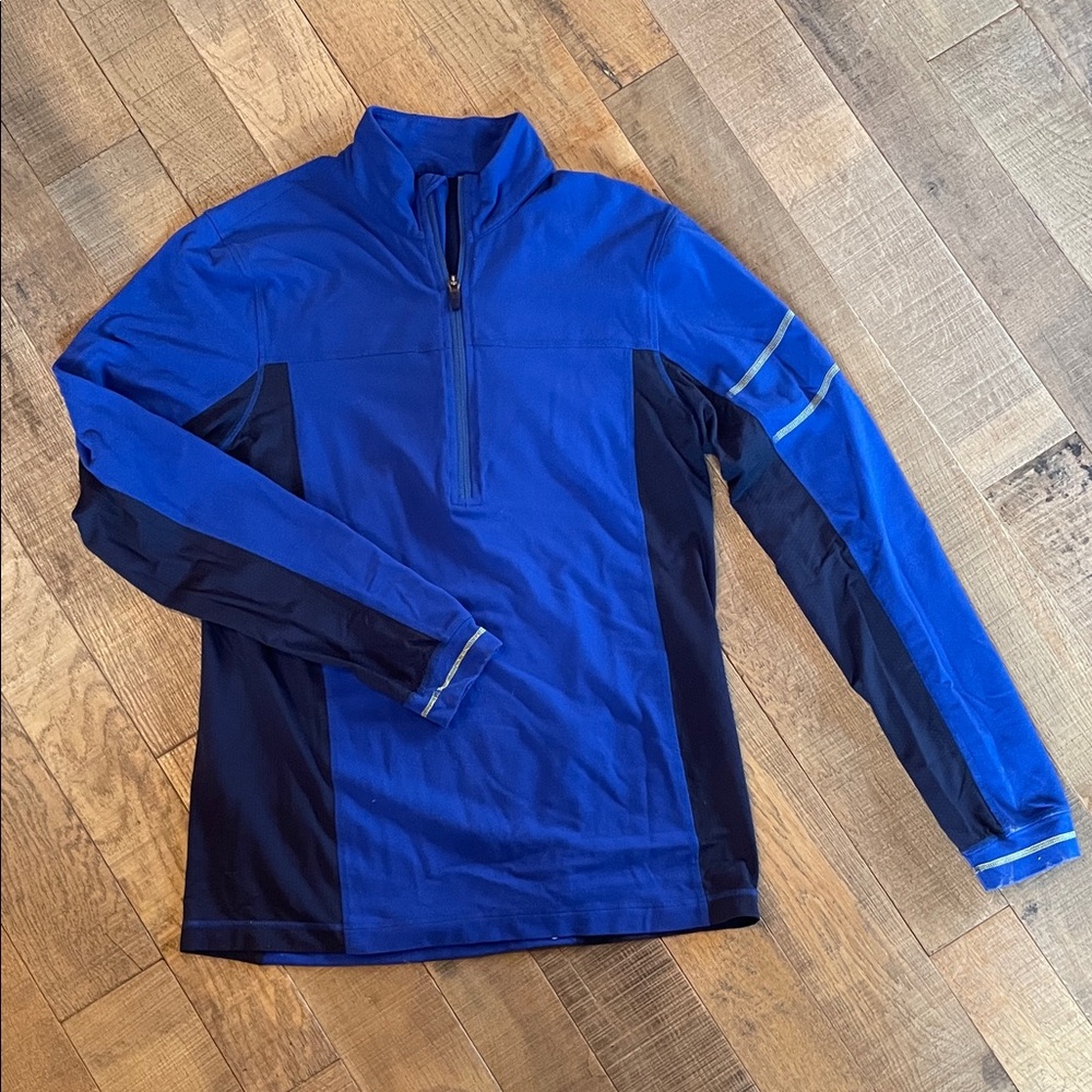 lululemon athletica Royal Blue & Navy Half-Zip Training Top